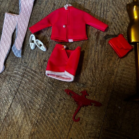 Topper Dawn doll clothes Chain er Up red 727 complete - Picture 2 of 2